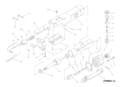Part Location Diagram of P4FS-6 Ingersoll Rand Fine Blade